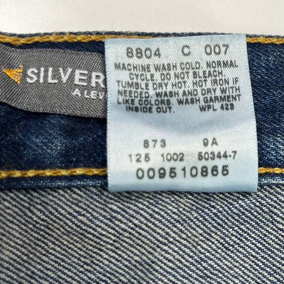 Levi’s Vintage Silvertab Baggy Jeans Husky tag Sz 31x27 actual 31x26 Blue Y2K 02 - Picture 4 of 16